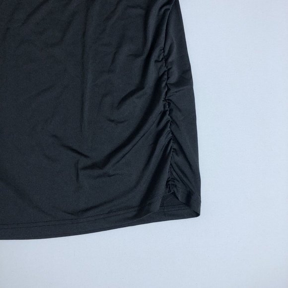 IN'VOLAND Women's V Neck‎ T Shirts Loose Fit  Black Size 18w New K74 - Picture 3 of 5